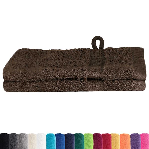 vidaXL Πετσέτες 2 pcs Καστανό 15 x 21 cm Βαμβάκι