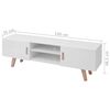 vidaXL Έπιπλο Τηλεόρασης Γυαλιστερό Λευκό 150 x 35 x 48,5 εκ. από MDF