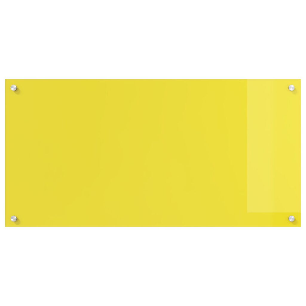 vidaXL Κουζινάκι Πίσω Σπασίματος Κίτρινο 100x50x0,6 εκ Σκληρυμένο Γυαλί