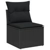 vidaXL Σετ Καναπέ Κήπου με μαξιλάρι 11 pcs Μαύρο 100 x 100 x 71 cm