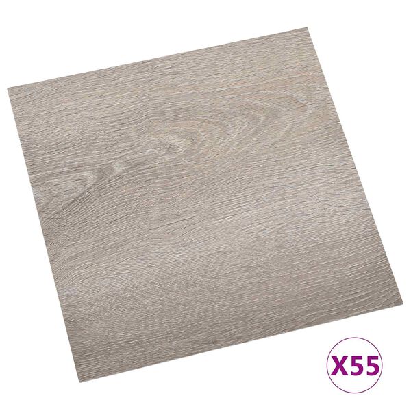 vidaXL &Pi;&lambda;ά&kappa;&epsilon;&sigmaf; &Delta;&alpha;&pi;έ&delta;&omicron;&upsilon; 55 pcs Taupe 5,11 &tau;.&mu;. PVC