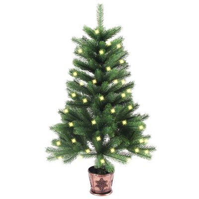 vidaXL Χριστουγεν Δέντρο Τεχνητό Προφωτισμένο Πράσινο 240 εκ L