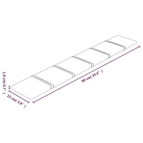 vidaXL Πάνελ Τοίχου 12 τεμ. Ροζ 90x15 εκ. 1,62 μ² Βελούδινα