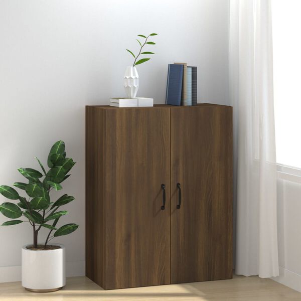 vidaXL Ντουλάπι Κρεμαστό Καφέ δρυς 69,5x34x90 εκ. Επεξεργασμένο Ξύλο