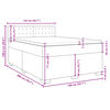 vidaXL Κρεβάτι Boxspring με Στρώμα Σκούρο Πράσινο 140x200εκ. Βελούδινο