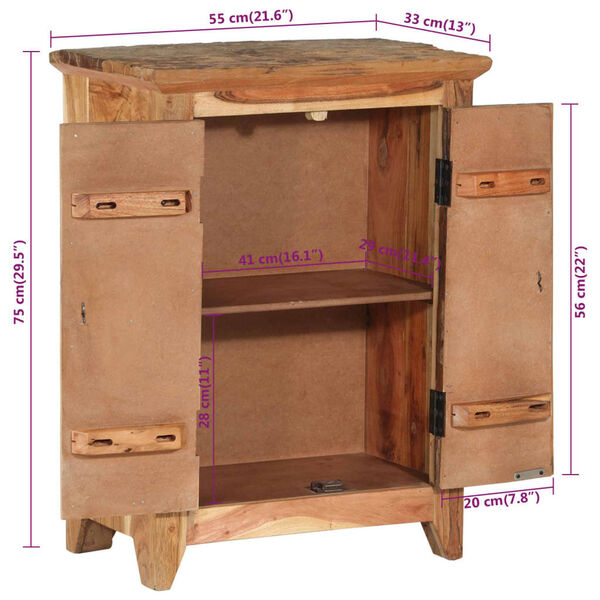 vidaXL Ντουλάπι 55 x 33 x 75 εκ. Μασίφ Ξύλο Ακακίας/Ανακυκλωμένο Ξύλο