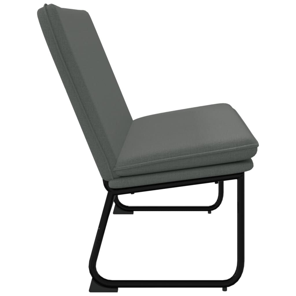 vidaXL Πάγκος Σκούρο Γκρι 100x75x76 εκ. Υφασμάτινος