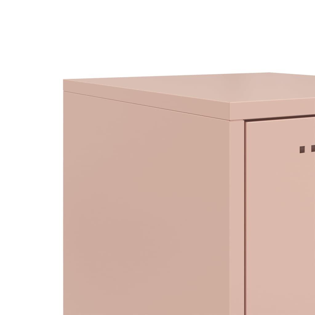 vidaXL Ντουλάπι Ροζ 36x39x107 εκ. από Ατσάλι