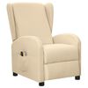 vidaXL Πολυθρόνα Μασάζ Ηλεκτρική Κρεμ Υφασμάτινη