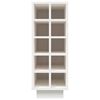 vidaXL Κάβα Κρασιών Λευκή 23 x 34 x 61 εκ. από Μασίφ Ξύλο Πεύκου