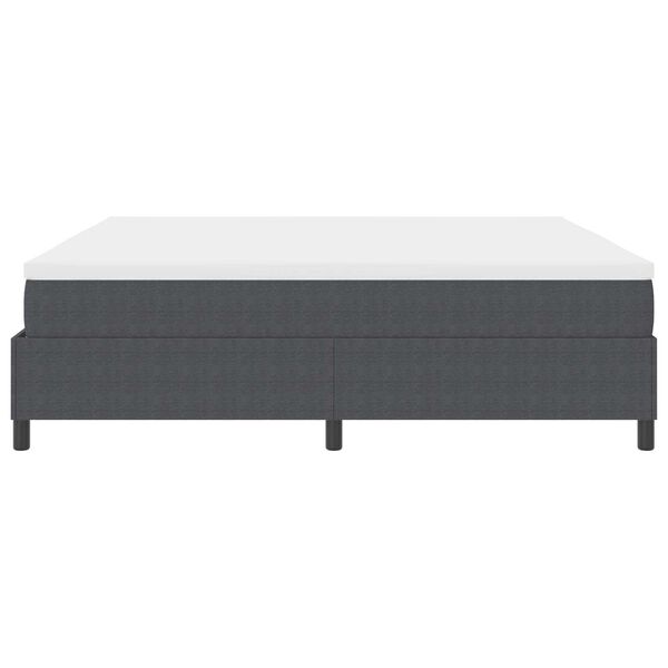 vidaXL Κρεβάτι Box Spring με Στρώμα σε Σκούρο Γκρι, 200 x 200 εκ, Ύφασμα Κορντούρας.