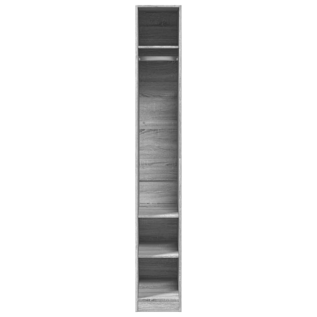 vidaXL Ντουλάπα Γκρι Sonoma 30x50x200 εκ. από Επεξεργασμένο Ξύλο