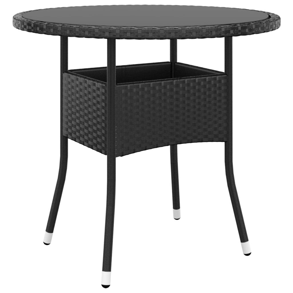 vidaXL Σετ Επίπλων Bistro Κήπου 3 τεμ. Μαύρο από Συνθετικό Ρατάν