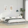 vidaXL Κρεβάτι δαπέδου Λευκό 180 x 200 cm Μασίφ ξύλο πεύκου
