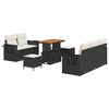 vidaXL &Sigma;&epsilon;&tau; &Kappa;&alpha;&nu;&alpha;&pi;έ &Kappa;ή&pi;&omicron;&upsilon; &mu;&epsilon; &mu;&alpha;&xi;&iota;&lambda;ά&rho;&iota; 8 pcs &Mu;&alpha;ύ&rho;&omicron; &sigma;&upsilon;&nu;&theta;&epsilon;&tau;&iota;&kappa;ό &rho;&alpha;&tau;ά&nu;