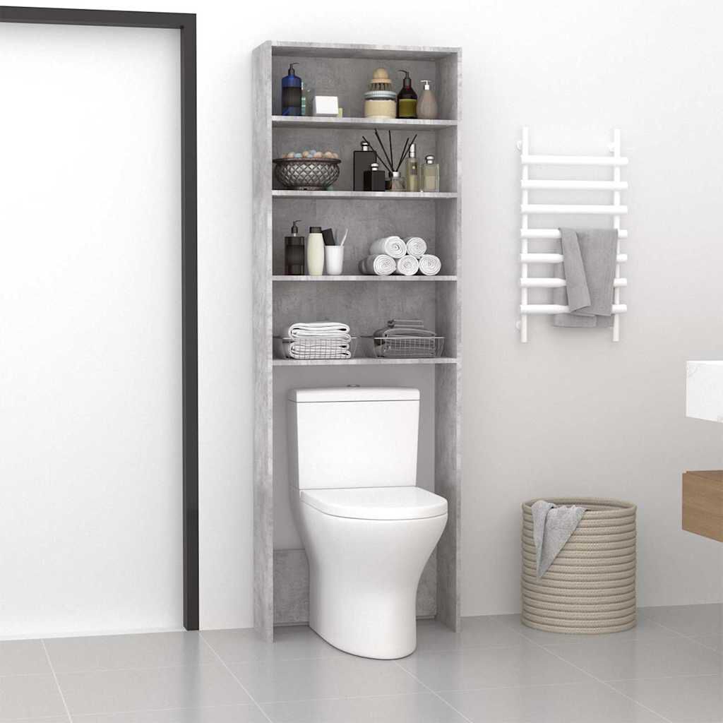 vidaXL Ντουλάπι Πλυντηρίου Γκρι Σκυροδέματος 64 x 24 x 190 εκ.