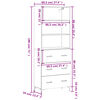 vidaXL Ντουλάπι Sonoma δρυς 69,5 x 34 x 180 εκ. από Επεξεργασμένο Ξύλο