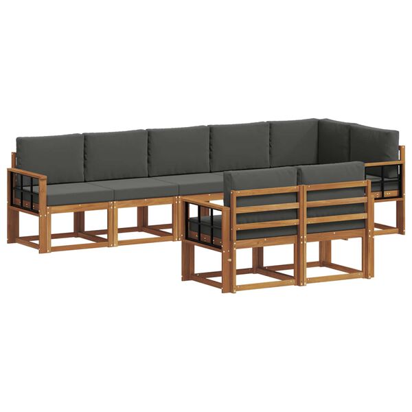 vidaXL &Sigma;&epsilon;&iota;&rho;ά &Kappa;&alpha;&nu;&alpha;&pi;έ &Epsilon;&xi;&omega;&tau;&epsilon;&rho;&iota;&kappa;&omicron;ύ &mu;&epsilon; &mu;&alpha;&xi;&iota;&lambda;ά&rho;&iota; 8 pcs &Phi;&upsilon;&sigma;&iota;&kappa;ό &kappa;&alpha;&iota; &Alpha;&nu;&theta;&rho;&alpha;&kappa;ί