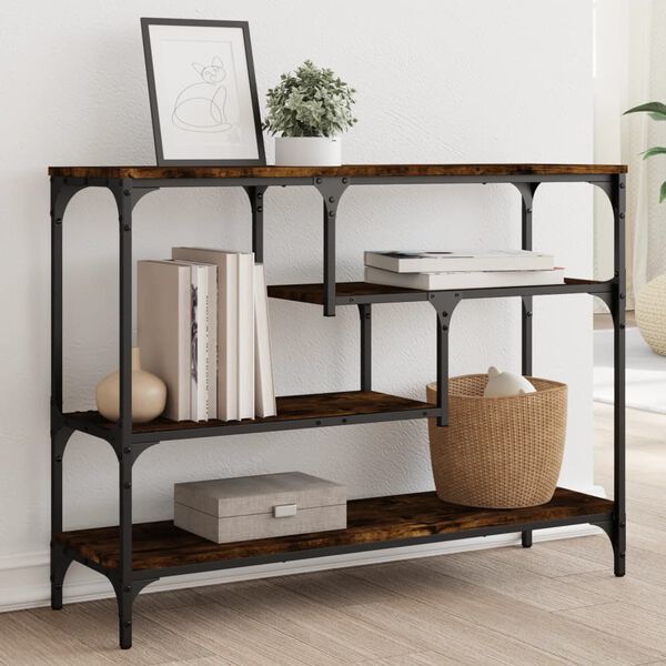 vidaXL Τραπέζι Κονσόλα Καπνιστή Δρυς 100x30x75 εκ. Επεξεργασμένο Ξύλο