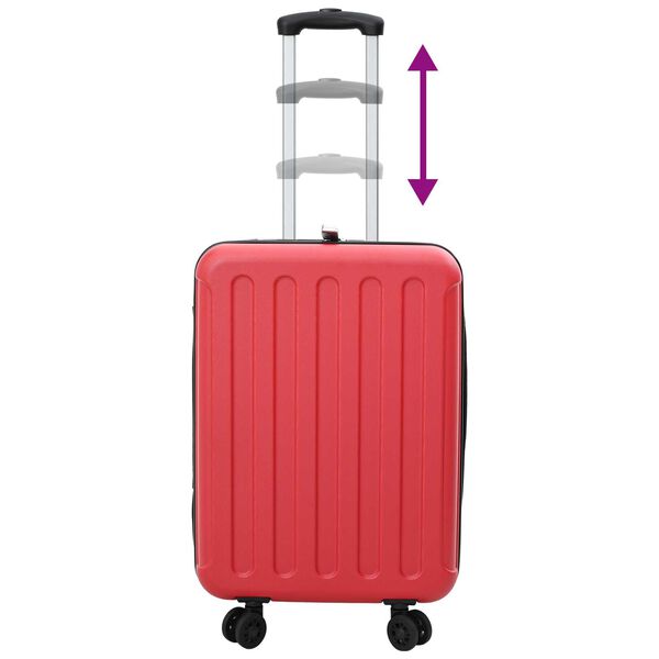 vidaXL Αναδιπλούμενη Βαλίτσα Σκληρού Κέλυφους 24'' Κόκκινη 43x27x66 εκ ABS