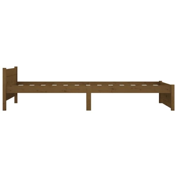 vidaXL Πλαίσιο Κρεβατιού Μελί 75x190 εκ. Ξύλο Πεύκου Small Single