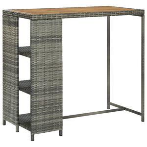 vidaXL &Tau;&rho;&alpha;&pi;έ&zeta;&iota; &Mu;&pi;&alpha;&rho; &mu;&epsilon; &Rho;ά&phi;&iota;&alpha; &Gamma;&kappa;&rho;&iota; 120x60x110 &epsilon;&kappa;. &alpha;&pi;ό &Sigma;&upsilon;&nu;&theta;&epsilon;&tau;&iota;&kappa;ό &Rho;&alpha;&tau;ά&nu;