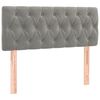 vidaXL Κρεβάτι Boxspring με Στρώμα Ανοιχτό Γκρι 90x200 εκ. Βελούδινο