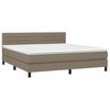 vidaXL &Kappa;&rho;&epsilon;&beta;ά&tau;&iota; Boxspring &mu;&epsilon; &Sigma;&tau;&rho;ώ&mu;&alpha; Taupe 180x200 &epsilon;&kappa;. &Upsilon;&phi;&alpha;&sigma;&mu;ά&tau;&iota;&nu;&omicron;