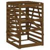 vidaXL Αποθ. Τροχήλατου Κάδου Μελί 84x90x128,5 εκ. Μασίφ Ξύλο Πεύκου