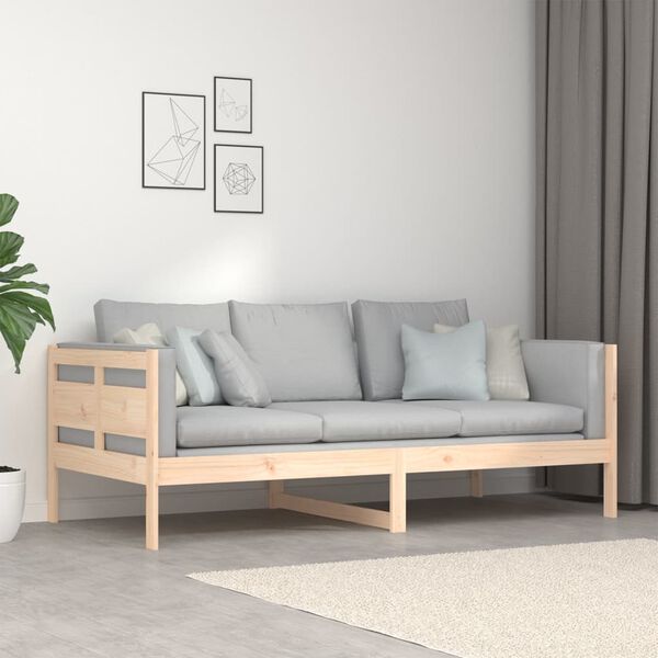 vidaXL Καναπές Κρεβάτι 90 x 190 εκ. από Μασίφ Ξύλο Πεύκου