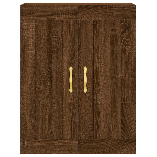 vidaXL Ντουλάπι Καφέ Δρυς 69,5 x 34 x 180 εκ. από Επεξεργασμένο Ξύλο