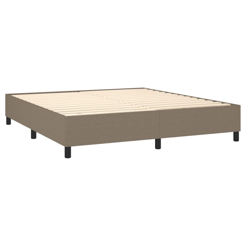 vidaXL Σκελετός Κρεβατιού Χωρίς Στρώμα Taupe 160x200 εκ. Υφασμάτινο