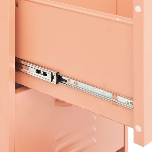 vidaXL Ντουλάπι Αποθήκευσης Ροζ 42,5 x 35 x 101,5 εκ. από Ατσάλι