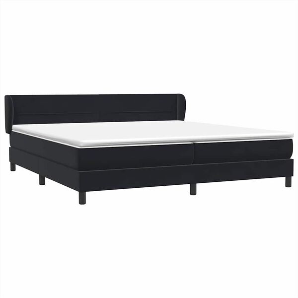 vidaXL Box Spring &Kappa;&rho;&epsilon;&beta;ά&tau;&iota; &mu;&epsilon; &sigma;&tau;&rho;ώ&mu;&alpha;&tau;&alpha; &Mu;&alpha;ύ&rho;&omicron; 180x210 cm Velvet