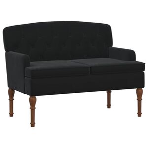 vidaXL Love seat &mu;&epsilon; &kappa;&omicron;&upsilon;&mu;&pi;&iota;ά &Mu;&alpha;ύ&rho;&omicron; 111 x 65 x 79 &epsilon;&kappa; &Beta;&epsilon;&lambda;&omicron;ύ&delta;&omicron;