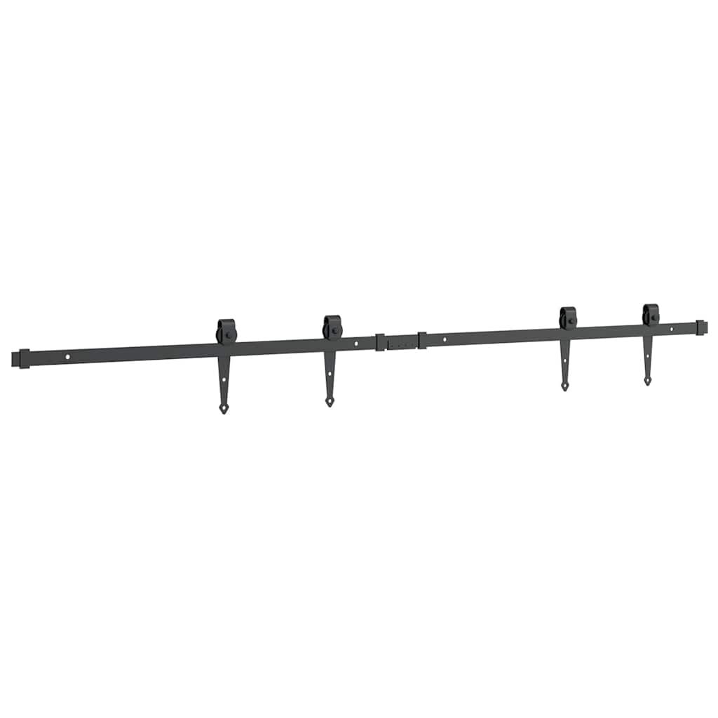 vidaXL Κιτ συρόμενης ντουλάπας 152 cm Ανθρακούχο ατσάλι