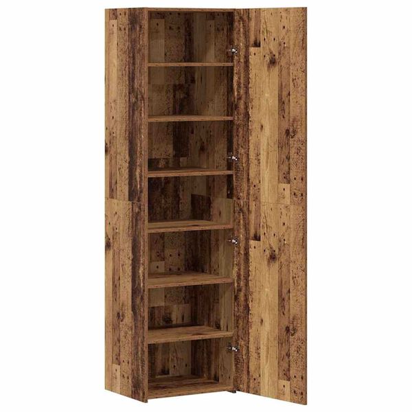 vidaXL Highboard 2 pcs Παλιό ξύλο 50 x 42,5 x 185 εκ.