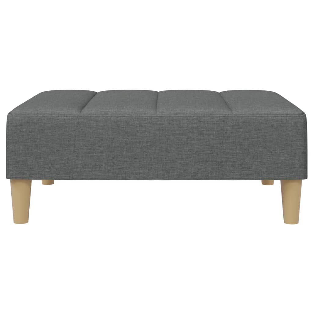 vidaXL Υποπόδιο Σκούρο Γκρι 77x55x31 εκ. Υφασμάτινο