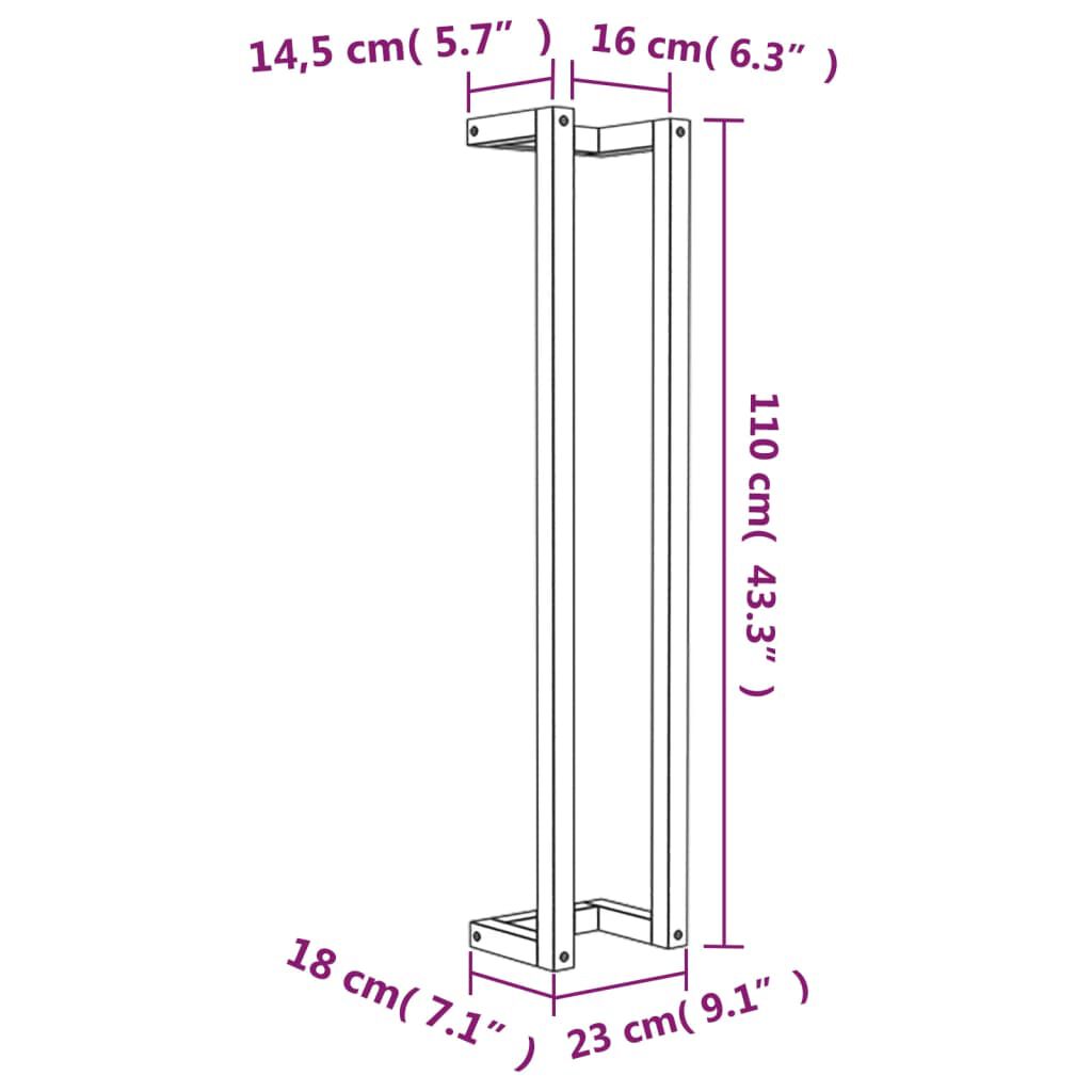 vidaXL Πετσετοκρεμάστρα Λευκή 23x18x110 εκ. από Μασίφ Ξύλο Πεύκου