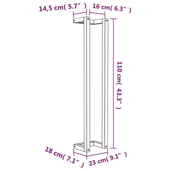 vidaXL Πετσετοκρεμάστρα Λευκή 23x18x110 εκ. από Μασίφ Ξύλο Πεύκου