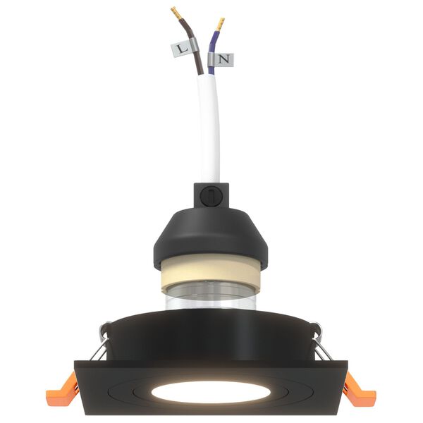 vidaXL Spotlights με προβολείς 6 pcs Μαύρο 9 x 9 x cm Αλουμίνιο