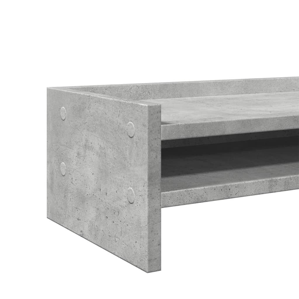 vidaXL Βάση Οθονών Γκρι του Σκυροδέματος 100x24x16 εκ. από Επεξ. Ξύλο
