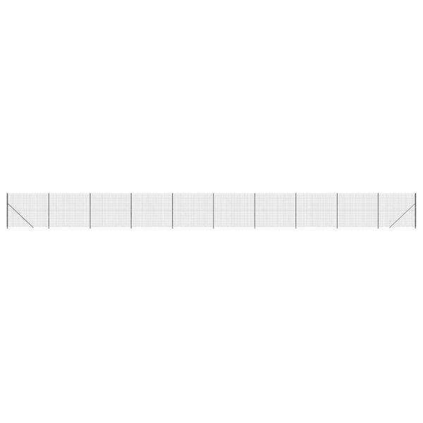 vidaXL Συρματόπλεγμα Περίφραξης Ανθρακί 1,8 x 25 μ. με Βάσεις Φλάντζα