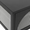 vidaXL Έπιπλο Τηλεόρασης Μαύρο 105 x 35 x 50 εκ. από Γυαλί και Ατσάλι