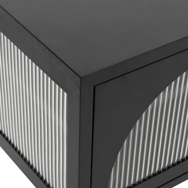 vidaXL Έπιπλο Τηλεόρασης Μαύρο 105 x 35 x 50 εκ. από Γυαλί και Ατσάλι