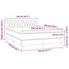 vidaXL &Kappa;&rho;&epsilon;&beta;ά&tau;&iota; Boxspring &mu;&epsilon; &Sigma;&tau;&rho;ώ&mu;&alpha; & LED &Sigma;&kappa;. &Pi;&rho;ά&sigma;&iota;&nu;&omicron; 140x190&epsilon;&kappa; &Beta;&epsilon;&lambda;&omicron;ύ&delta;&omicron;