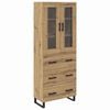 vidaXL Highboard 2 &tau;&mu;&chi;. Artisan Oak 69,5 x 34 x 180 &epsilon;&kappa;.
