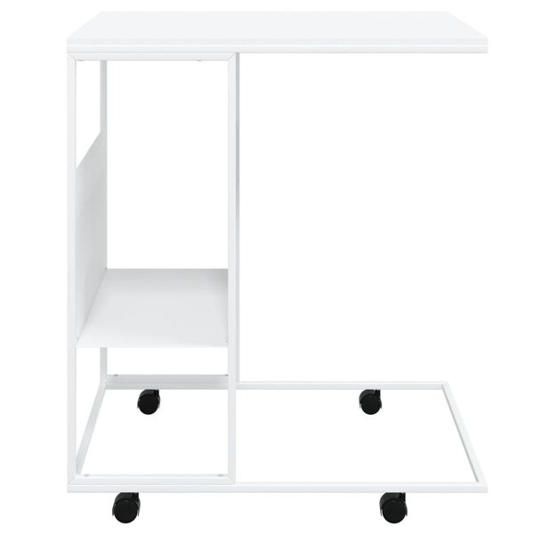 vidaXL Βοηθητικό Τραπέζι με Ρόδες Λευκό 55x36x63,5 εκ. Επεξεργ. Ξύλο