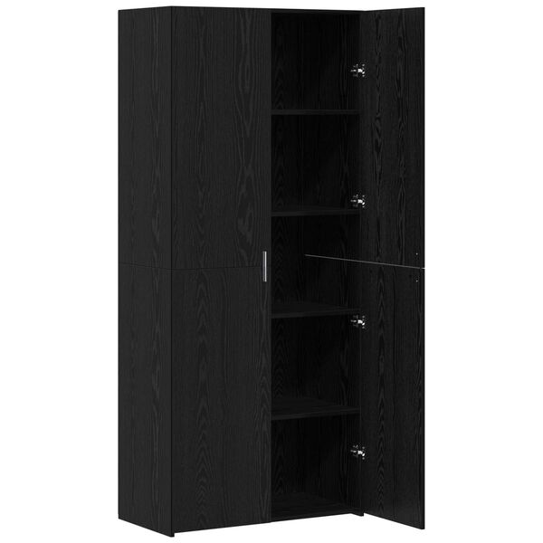 vidaXL Highboard 2 pcs &Mu;&alpha;ύ&rho;&eta; &Omicron;&xi;&upsilon;ά 80 x 42 x 185 &epsilon;&kappa;