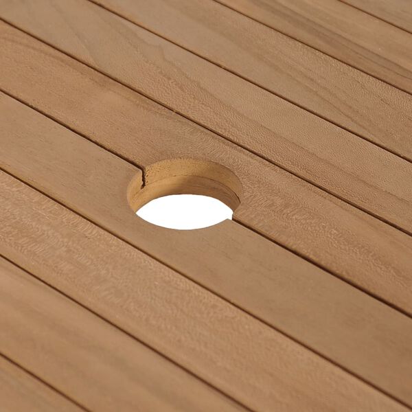 vidaXL Έπιπλο Μπάνιου Μασίφ Ξύλο Teak με Νιπτήρα από Μαύρο Μάρμαρο
